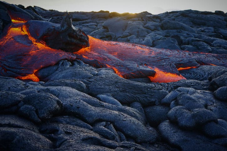 lava at Hawaii Volcanoes National Park