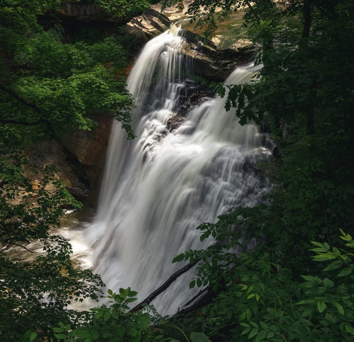waterfall at Cuyahoga Valley National Park Ohio