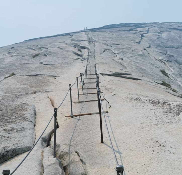 rock climbing Half Dome in Yosemite